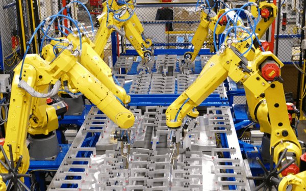 Factory Line Automation Yellow